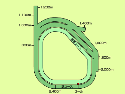 コーフィールド競馬場コース図